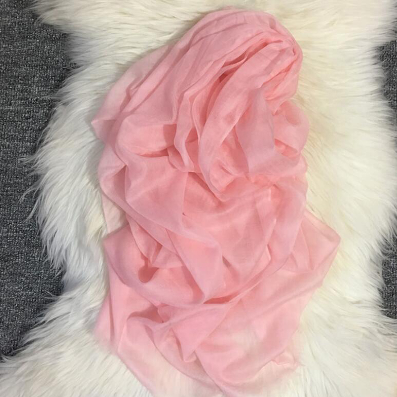 Pure Cashmere Scarves Pink Ring Women Winter Scarf